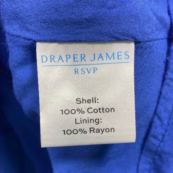 Draper James 100% Cotton Blue Pleated Textured Stripe Sundress - Picture 3 of 7